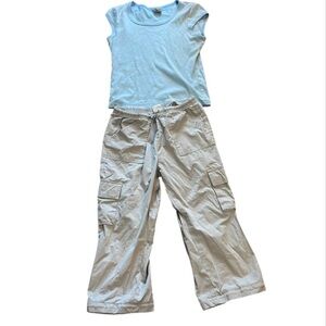 Old navy Cargo pants & blue top